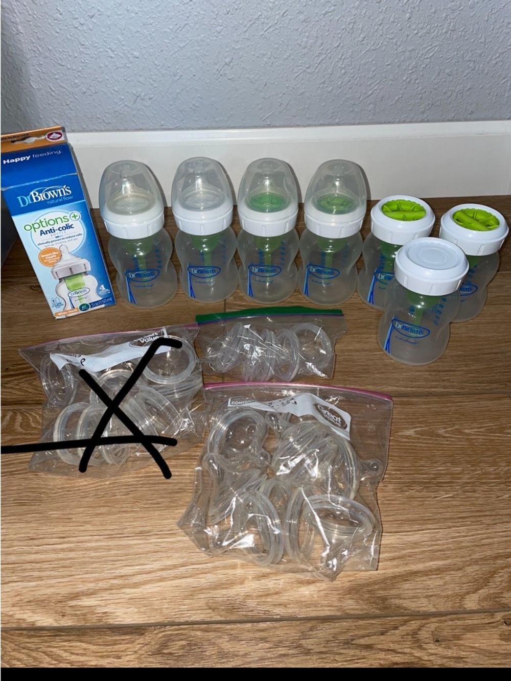 Dr. Brown's Options+ Wide Neck Anti-Colic Baby Bottle & Nipple Lot